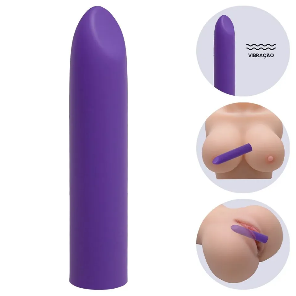 Bullet -Cápsula vibratória com a ponta achatada- 10 intensidade – roxo — foto 1 de 3