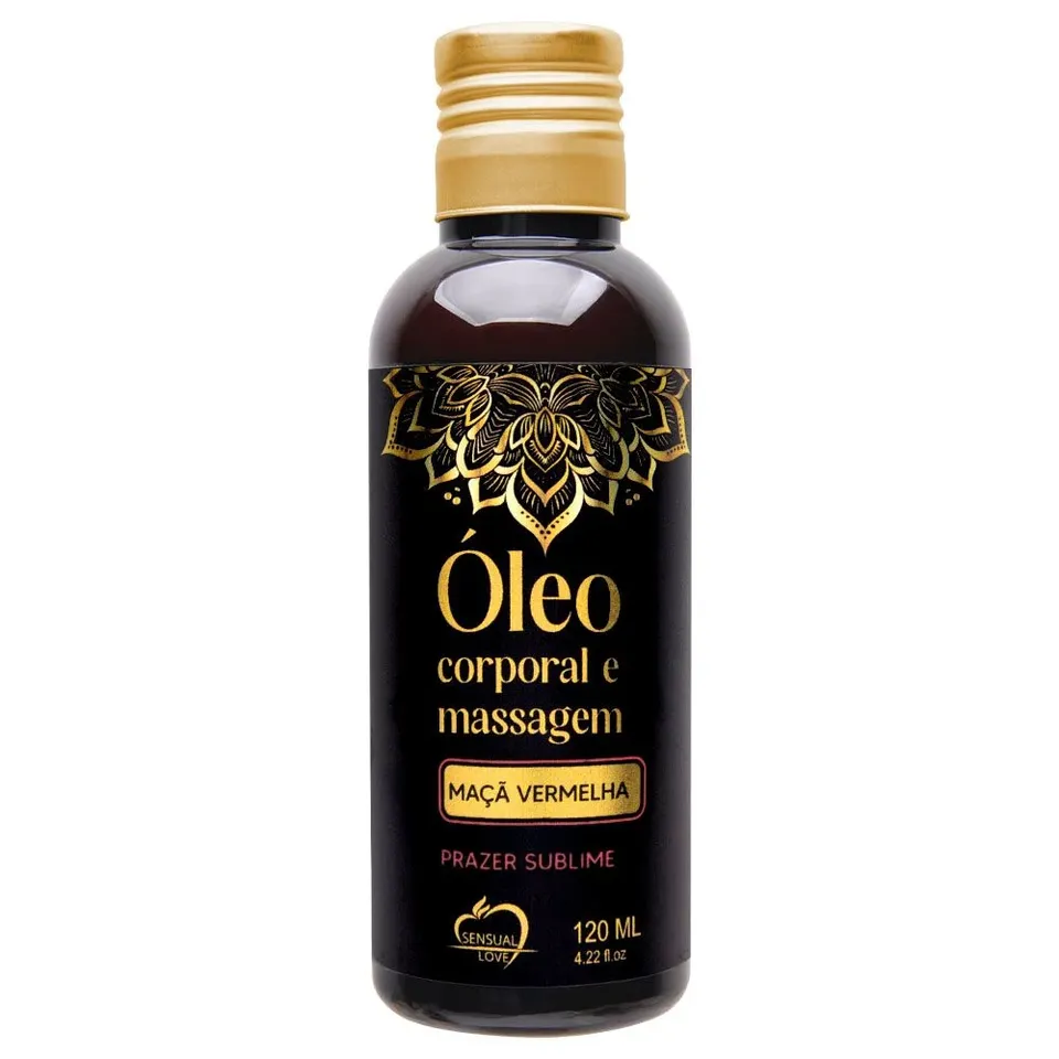 Óleo Corporal para Massagem 120 ml (MAÇÃ vermelha) Sensual Love — foto 1 de 2