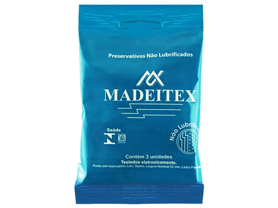 Preservativo Não Lubrificado Madeitex (3 unidades) – Rilex