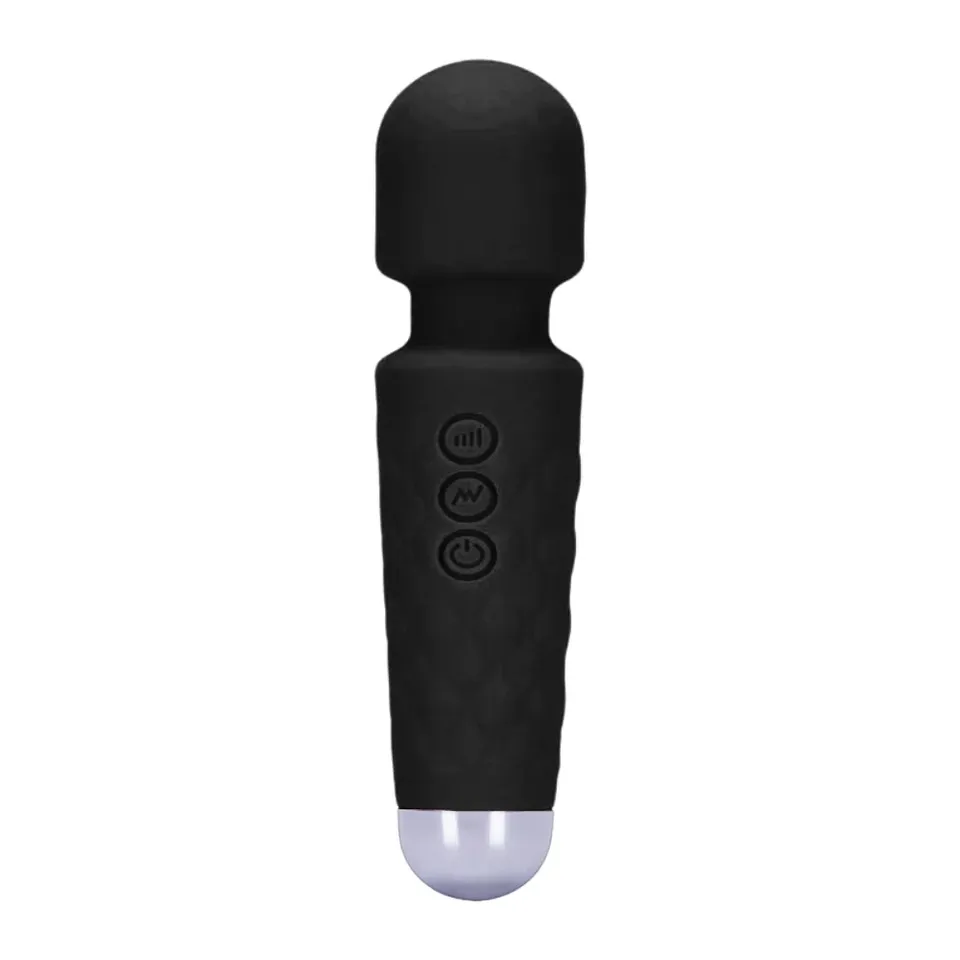 Vibrador varinha mágica com 10 vibração – preto — foto 1 de 3