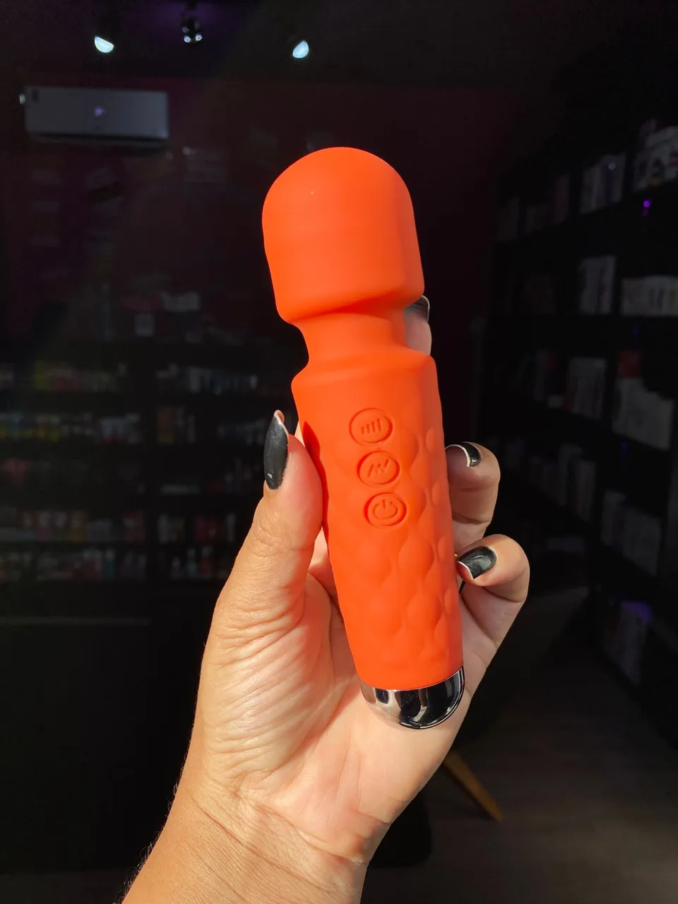 Vibrador varinha mágica com 10 vibração – Terracota — foto 1 de 4