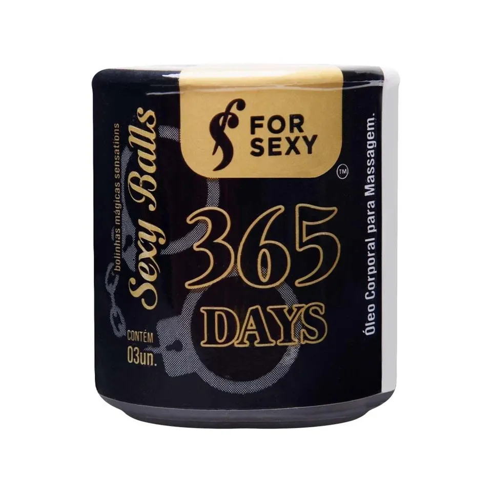 365 Days Sexy Balls Vibra e Pulsa 03 Unidades For Sexy — foto 1 de 2