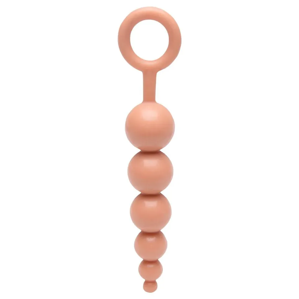 Plug Anal 6 Ball 11,5 x 2,5 cm – bege — foto 1 de 2