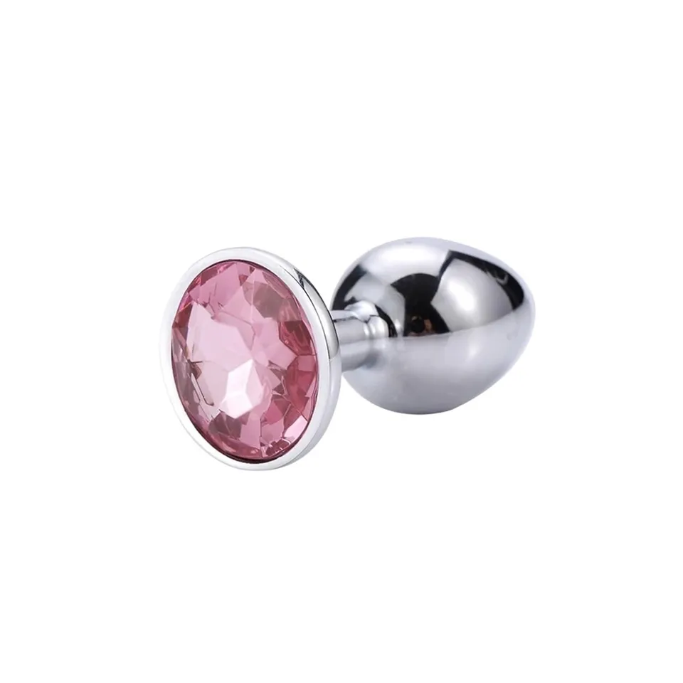 Plug Anal com Joia Redonda – Tamanho M – rosa