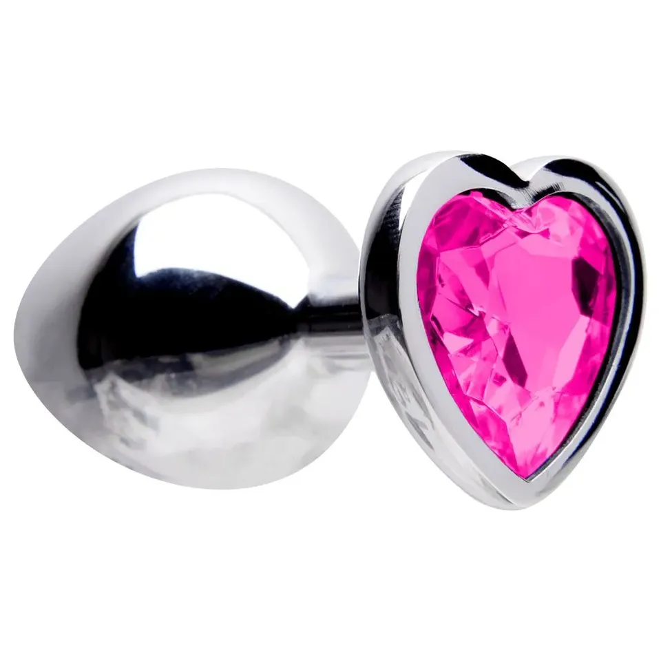 Plug Anal com Joia de Coração – Tamanho M – pink