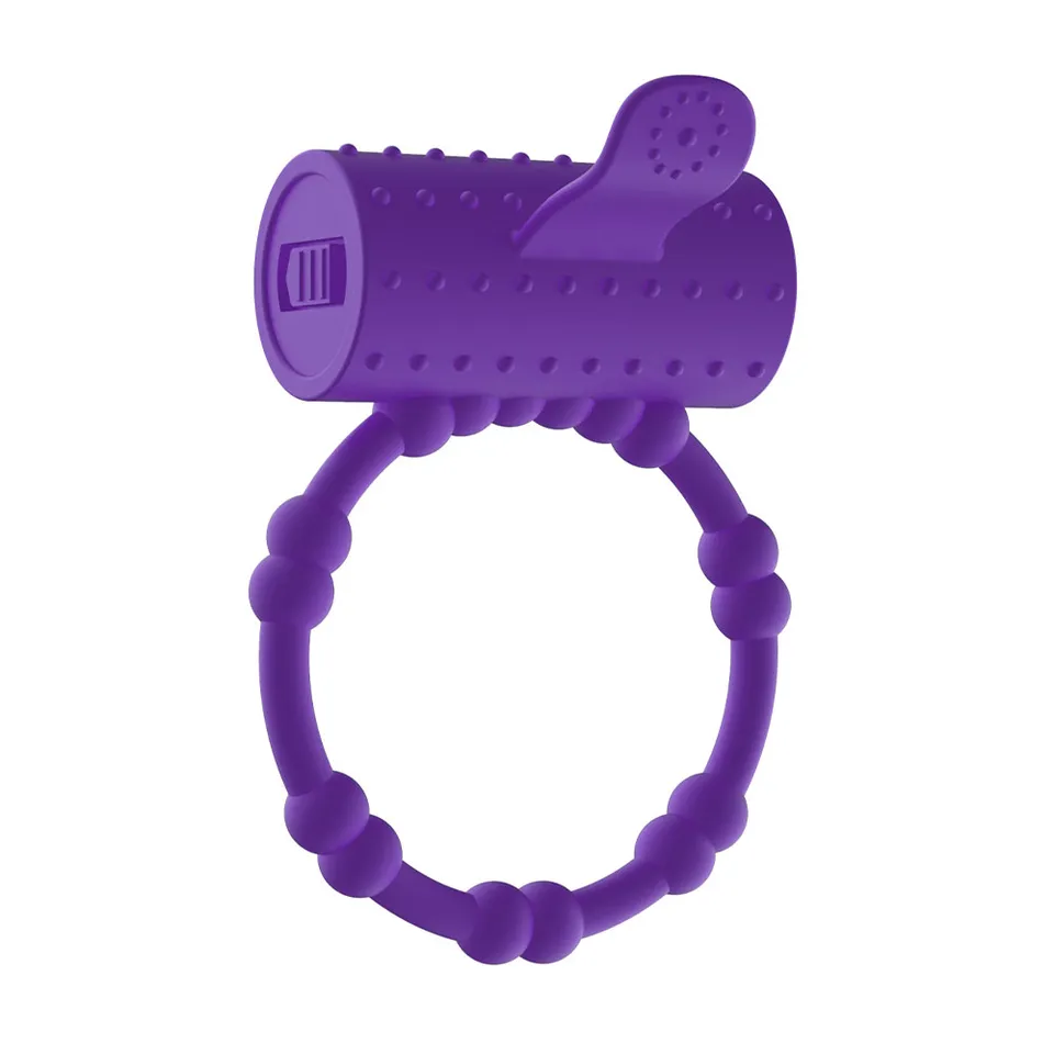 Anel Peniano com Estimulador Língua e com Cápsula Vibratória – roxo – Ref. 101159 — foto 1 de 3