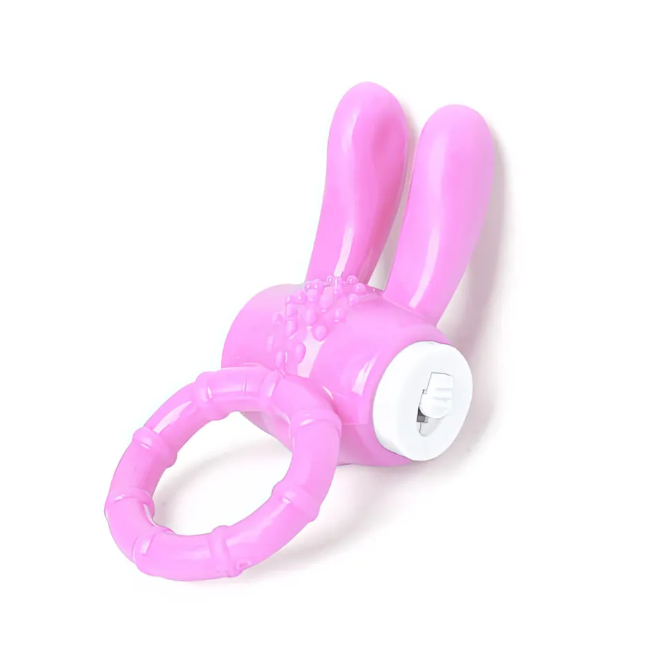 Anel peniano com vibro e estimulador de clitóris rabbit – rosa