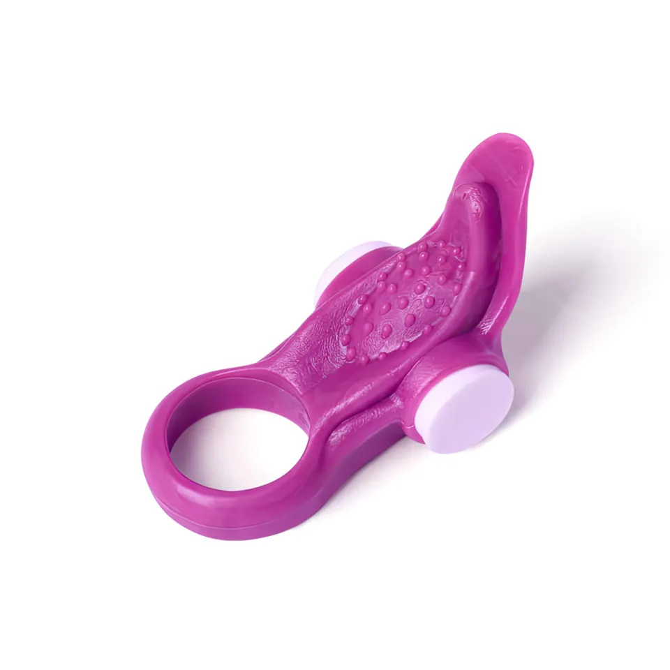 Anel peniano com estimulador de clitoris e testículos – pink