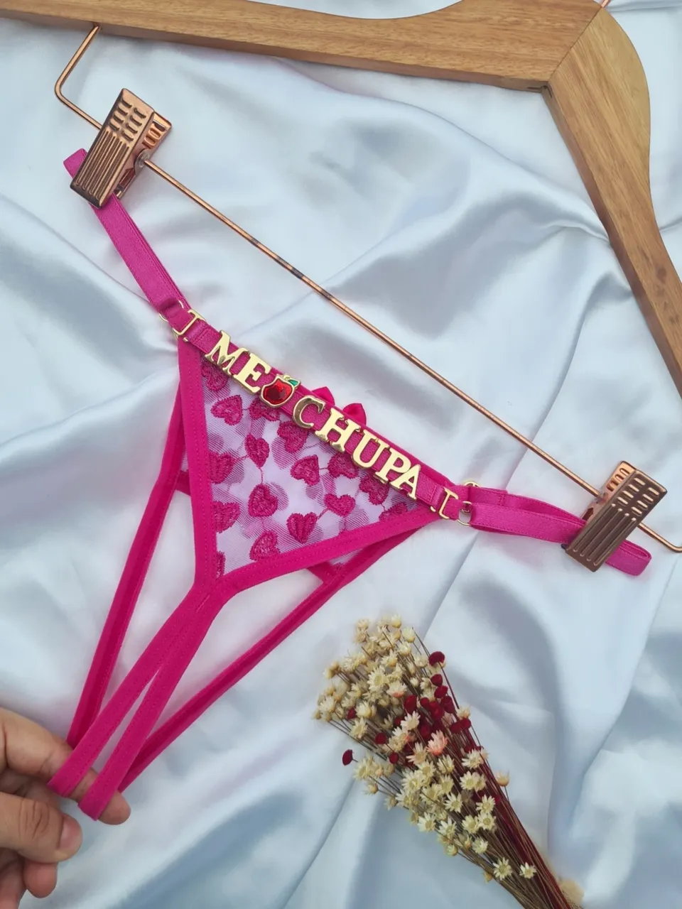 Calcinha secretária com abertura personalizável – pink