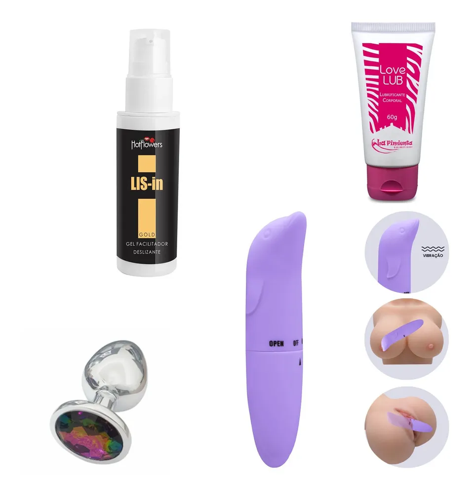 Lis In + Plug + Lubrificante + Vibrador