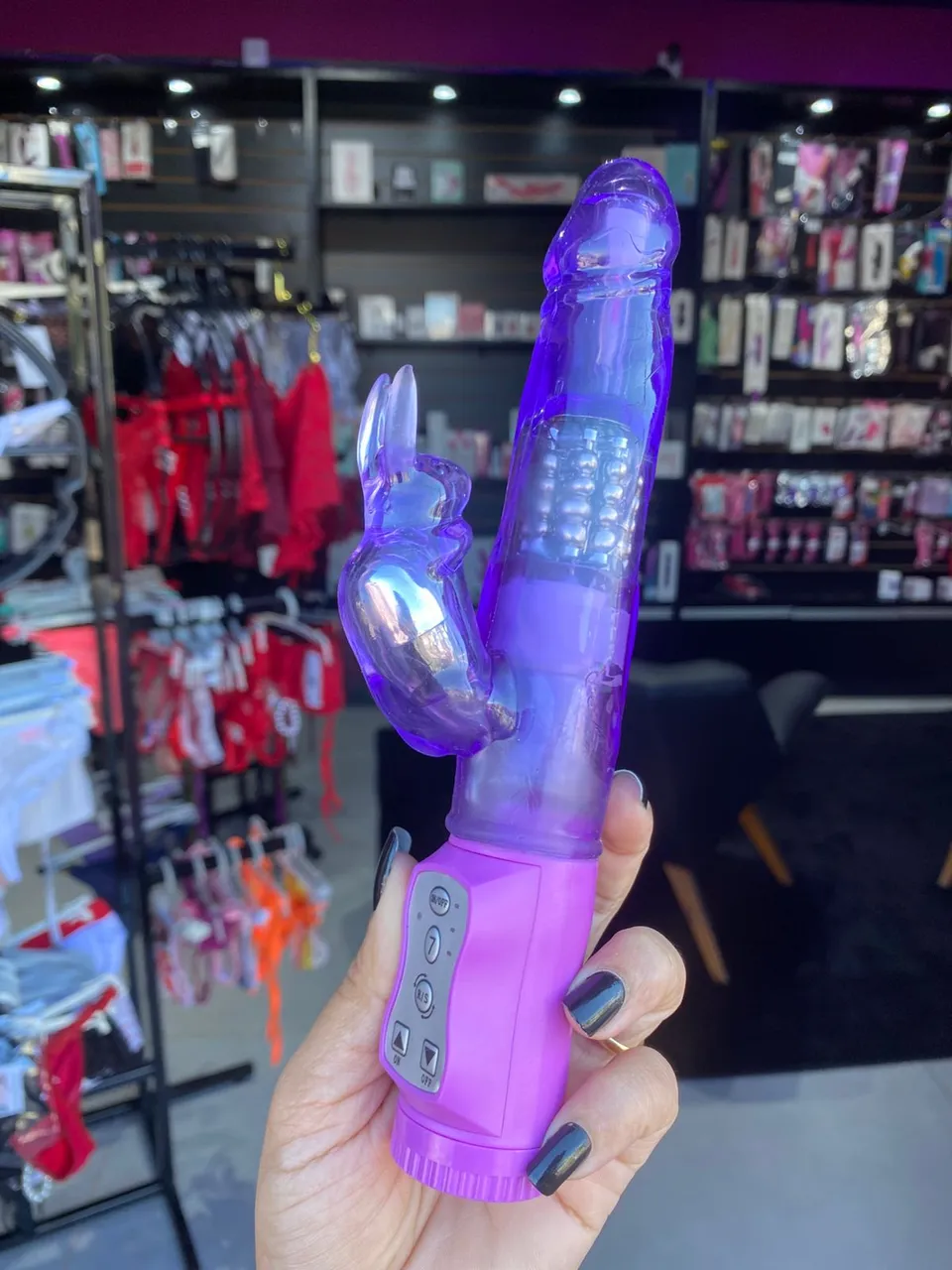 Vibrador Rotativo Rabbit 7 Vibrações 22 x 3 cm – pilha – Ref. 109857 — foto 1 de 5