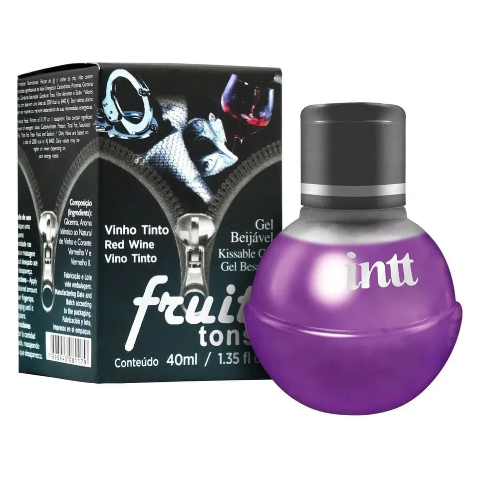 Fruit Sexy Gel Beijável Sabor vinho tinto 40 ml – Intt