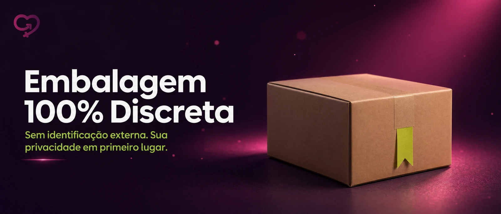 Embalagem 100% discreta, sem identificação